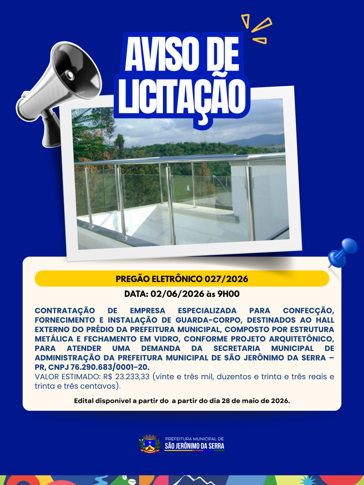 AVISO DE LICITAÇÃO! 📣 DISPENSA DE LICITAÇÃO ELETRÔNICA 027/2026
