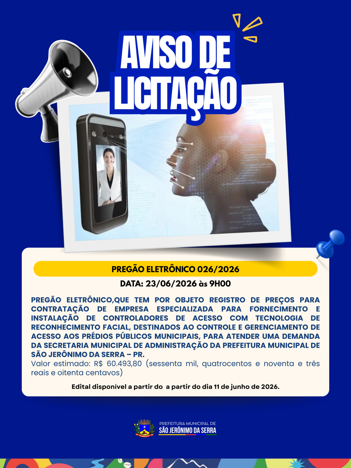 AVISO DE LICITAÇÃO! 📣 DISPENSA DE LICITAÇÃO ELETRÔNICA 026/2026